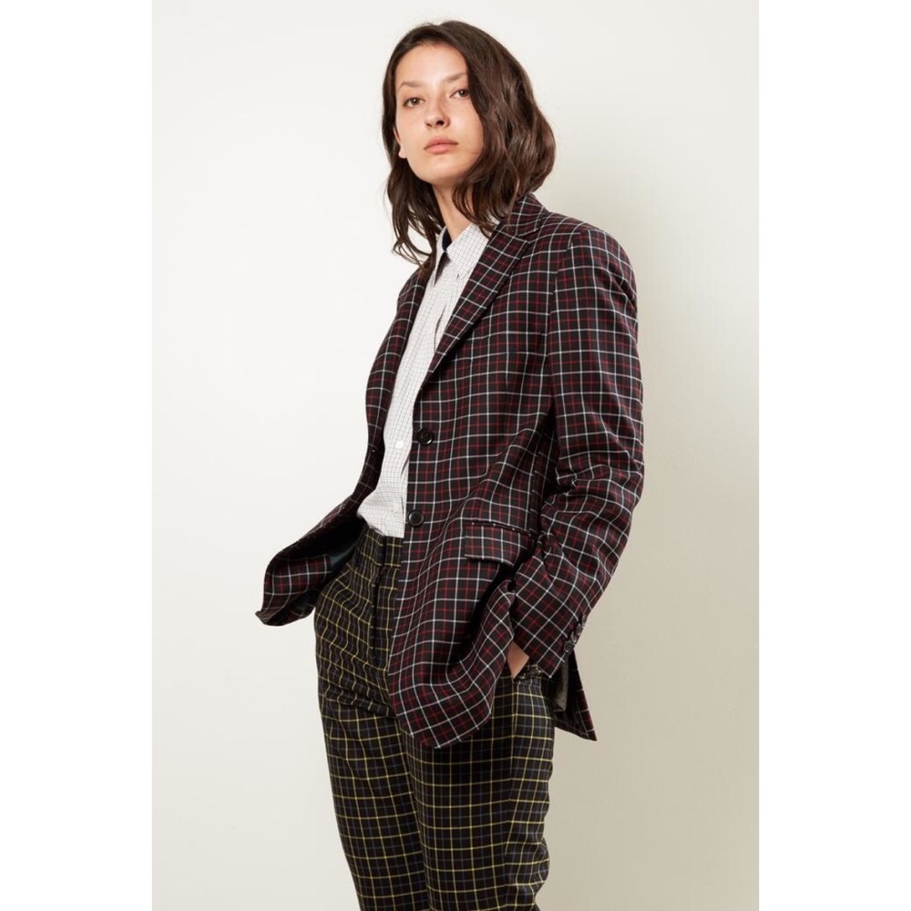 ZARA Plaid Double Breasted Oversized Blazer Jacket - Picture 2 of 8